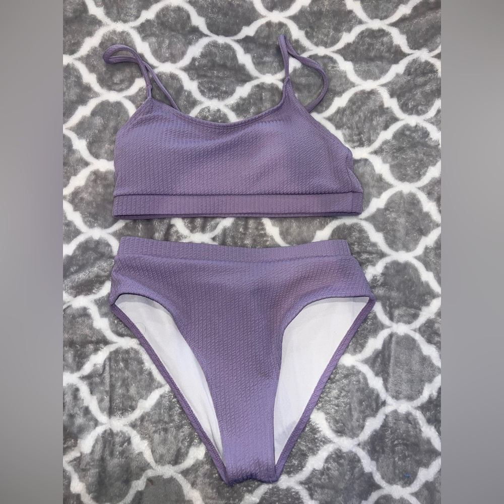SHEIN Lavender Textured Bikini